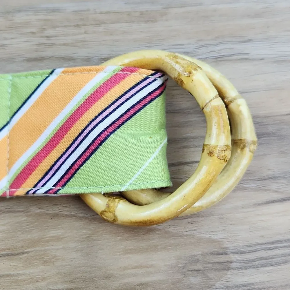 🔺️Old Navy Reversible Fabric & Wood Belt Medium